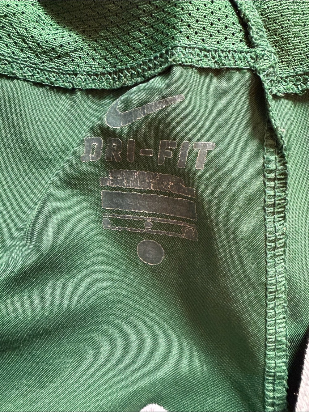 Nike Women's Green Running Shorts with White Accent - Picture 2 of 4